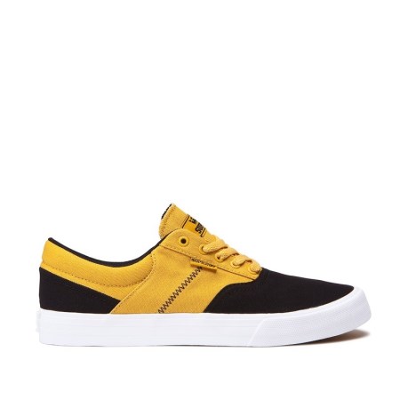 Supra Cobalt Mens Low Tops Shoes Yellow/Black UK 26VRM